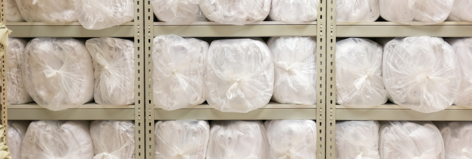 Linen Laundry Packaged On Shelves 1200X800